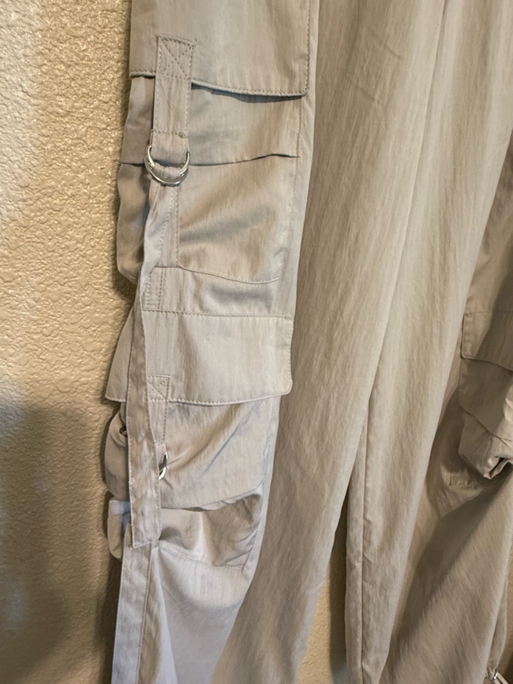 Zara Beige Cargo Pants with Strap Details - Picture 5 of 7